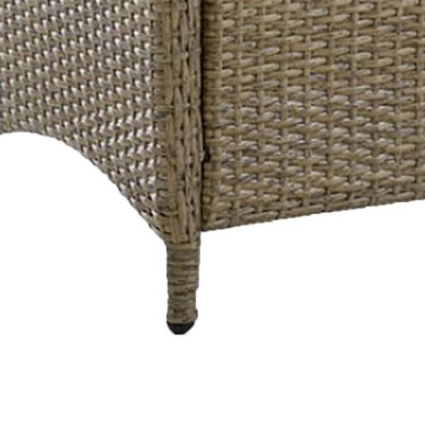 15022026699198f476a68.jpeg Ankia 21 Inch Outdoor Square Ottoman, Set of 2, Beige Fabric, Faux Wicker