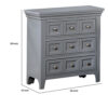1502202669919904b44f8.jpeg Cile 26 Inch Nightstand, 3 Panel Drawers, Gray Wood, Round Nickel Handles