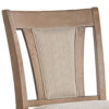 Mana 26 Inch Counter Height Chair, Set of 2, Beige Fabric, Brown Frame