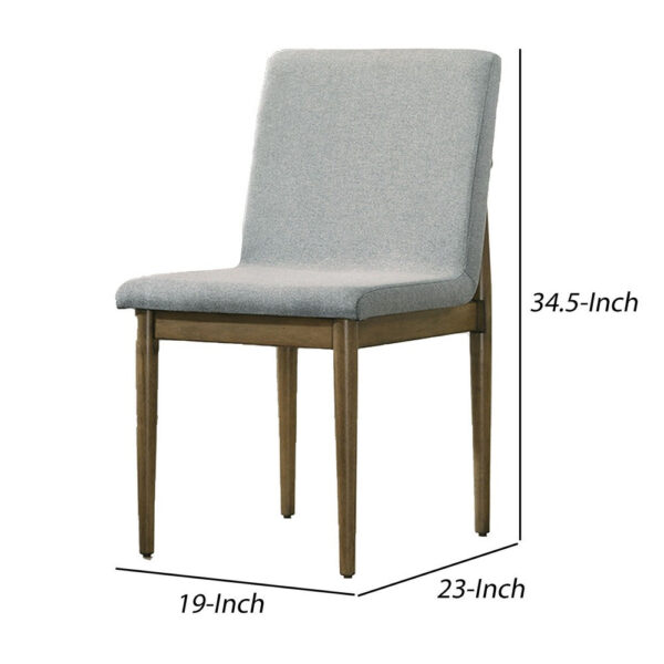 150220266991991abe555.jpeg 19 Inch Dining Chair, Set of 2, Gray Fabric, Parson Style, Cushioned Seat