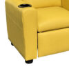 150220266991995589875.jpeg Kids Youth Recliner Chair with Cup Holder, Yellow Faux Leather Upholstery