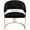 15022026699199e948b7c.jpeg Emy 26 Inch Cantilever Barrel Dining Chair, Black Velvet Upholstery, Gold