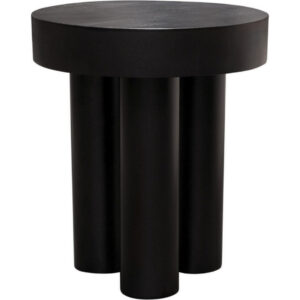 15022026699199fc370e1.jpeg 16 Inch Modern End Table, Thick Sturdy Surface, Tripod Legs, Black Wood