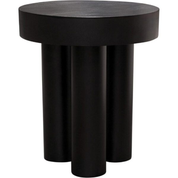 15022026699199fc370e1.jpeg 16 Inch Modern End Table, Thick Sturdy Surface, Tripod Legs, Black Wood