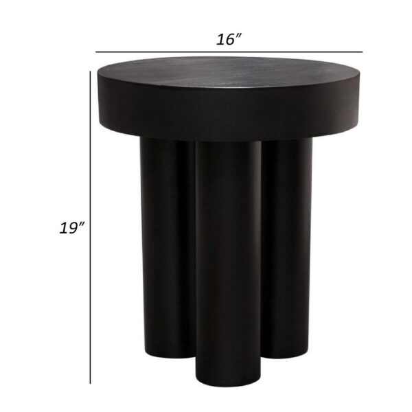 1502202669919a02a37a1.jpeg 16 Inch Modern End Table, Thick Sturdy Surface, Tripod Legs, Black Wood