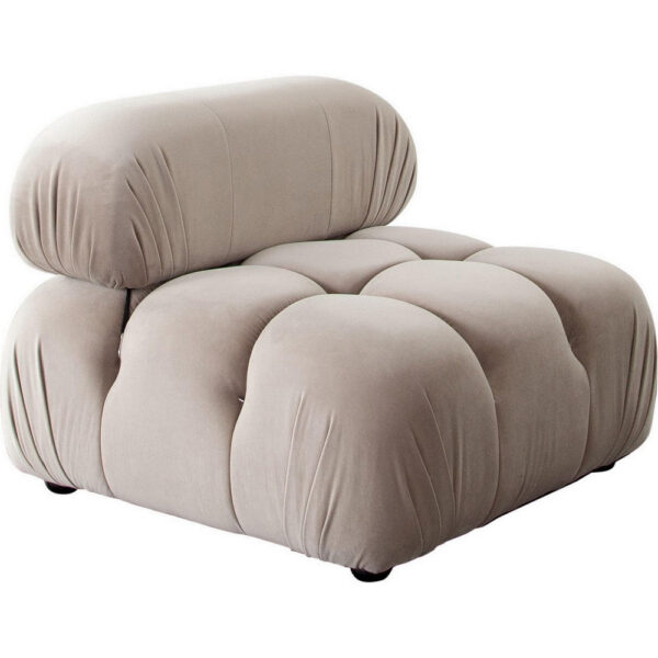 Hito 37 Inch Armless Chair, Thick Cushioned Seat and Back, Brown Upholstery