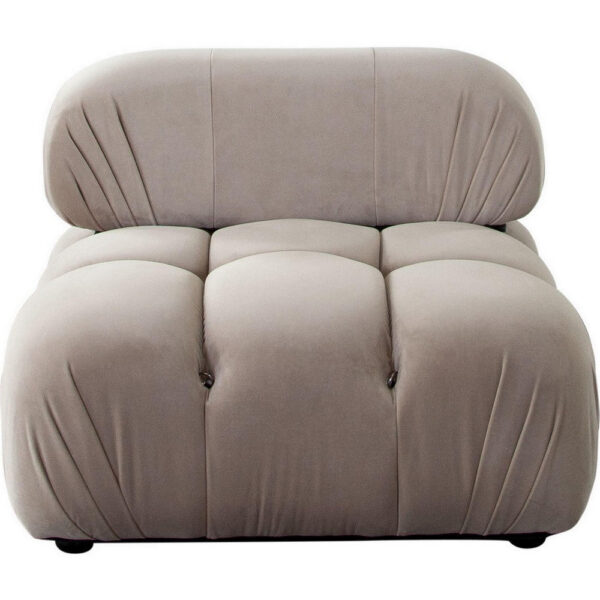 Hito 37 Inch Armless Chair, Thick Cushioned Seat and Back, Brown Upholstery