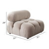 Hito 37 Inch Armless Chair, Thick Cushioned Seat and Back, Brown Upholstery
