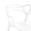1502202669919a23c1eaf.jpeg Yuva 22 Inch Armchair, Set of 4, Intricate Curved Seat, White Polypropylene