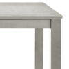 Pane 59 Inch Rectangular Wood Dining Table, Smooth Gray, Tall Block Legs