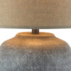 1502202669919adb704cf.jpeg Buen 28 Inch Hydrocal Table Lamp, Drum Shade, Urn Base, Gray Rust Frost