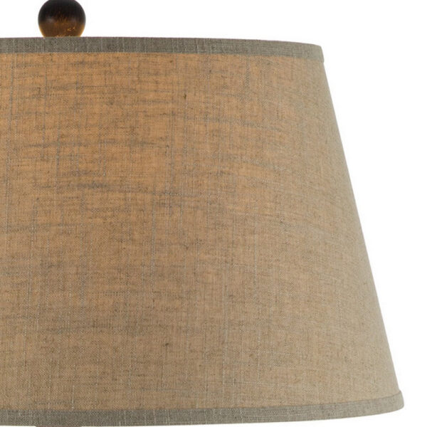 1502202669919add20cc1.jpeg Buen 28 Inch Hydrocal Table Lamp, Drum Shade, Urn Base, Gray Rust Frost