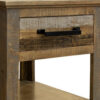 Peya 26 Inch Side End Table, Shelf, 1 Drawer, Distressed Gray, Brown Wood
