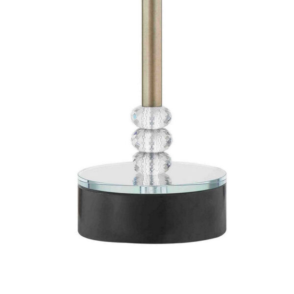 1502202669919b4f5f0e1.jpeg Dany 24 Inch Table Lamp with Crystal Drum Shade, Black Metal, Antique Brass