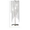 Mindy 30 Inch Table Lamp, Crystal Raindrops Design, Metal, Clear Finish
