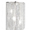 Mindy 30 Inch Table Lamp, Crystal Raindrops Design, Metal, Clear Finish