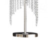 Mindy 30 Inch Table Lamp, Crystal Raindrops Design, Metal, Clear Finish