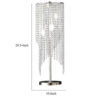 Mindy 30 Inch Table Lamp, Crystal Raindrops Design, Metal, Clear Finish