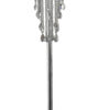1502202669919ba941910.jpeg Cara 62 Inch Floor Lamp, Hanging Drop Design, Crystal and Metal, Chrome