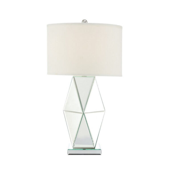 1502202669919bc8c09f9.jpeg 30 Inch Table Lamp, Geometric Mirrored Base, Set of 2, Glass, Clear