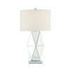 1502202669919bcb63b25.jpeg 30 Inch Table Lamp, Geometric Mirrored Base, Set of 2, Glass, Clear
