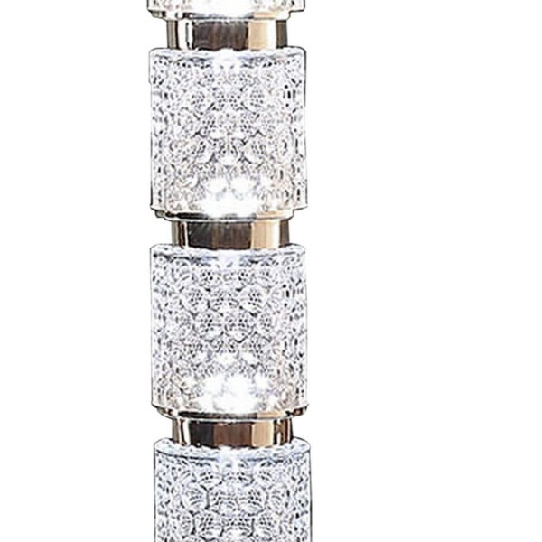 1502202669919be9aa8cf.jpeg Siri 47 Inch Floor Lamp with LED Glass Shade, Metal Base, Nickel Finish