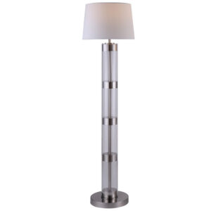1502202669919c02301f9.jpeg Kria 60 Inch Floor Lamp, Clear Glass Stand, Metal Bands, Satin Nickel