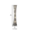 Wren 57 Inch Floor Lamp, Crystal Base with Subtle Curve, Metal, Silver