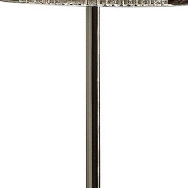 Hana 30 Inch Table Lamp, Modern Crystal Glass Shade, Metal, Black Nickel