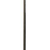 Hana 61 Inch Floor Lamp, Modern Crystal Glass Shade, Metal, Black Nickel