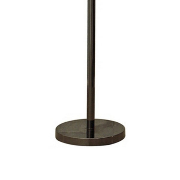 Hana 61 Inch Floor Lamp, Modern Crystal Glass Shade, Metal, Black Nickel