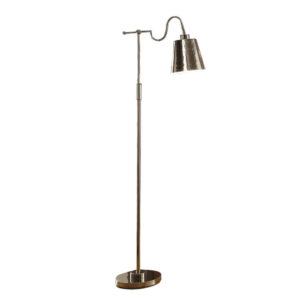 1502202669919c5da2413.jpeg 63 Inch Floor Lamp, Cone Metal Shade, Round Base, Silver Finish