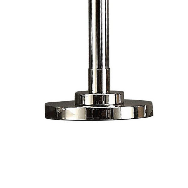 31 Inch Table Lamp Set of 2, Empire Fabric Shade, Modern Nickel Base