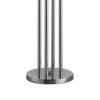 59 Inch Floor Lamp, 4 LED Lights, Metal Round Base, Glossy Nickel Finish