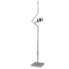 60 Inch Floor Lamp, Metal Drum Shade, Modern Style, Square Base, Nickel