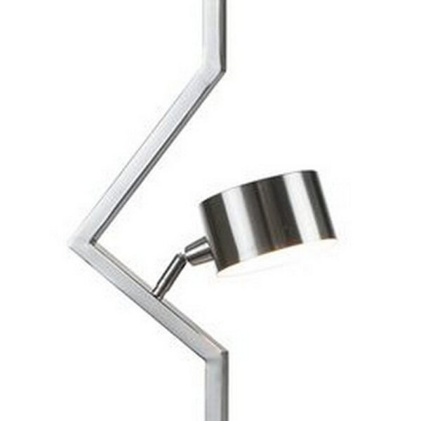 60 Inch Floor Lamp, Metal Drum Shade, Modern Style, Square Base, Nickel