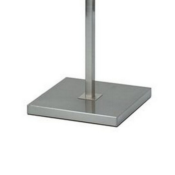 60 Inch Floor Lamp, Metal Drum Shade, Modern Style, Square Base, Nickel