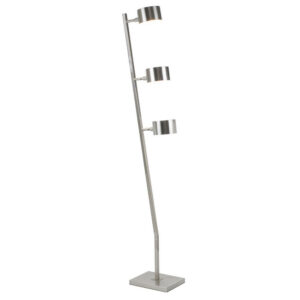 1502202669919cacb5e6d.jpeg 60 Inch Floor Lamp, 3 Drum Metal Shades, Modern Style, Silver Frame