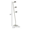 60 Inch Floor Lamp, 3 Drum Metal Shades, Modern Style, Silver Frame