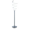 Sun 58 Inch Floor Lamp, Accent Twisted Modern Design, LED Chrome Base