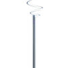 Sun 58 Inch Floor Lamp, Accent Twisted Modern Design, LED Chrome Base