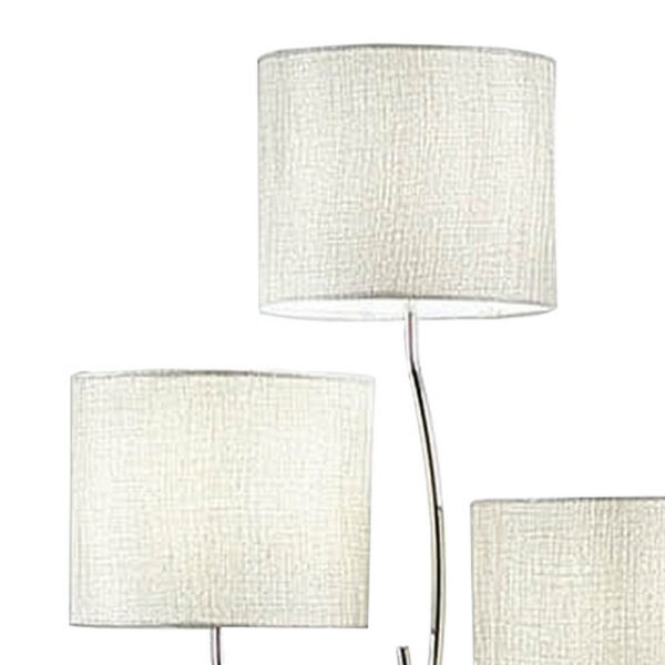 1502202669919d2162df4.jpeg Indi 60 Inch Floor Lamp, 3 Drum Fabric Shade, Round Metal Base, Silver