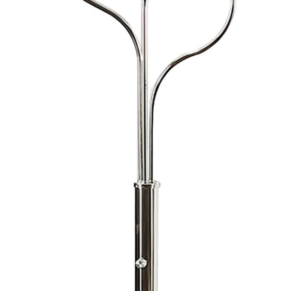 1502202669919d23bccde.jpeg Indi 60 Inch Floor Lamp, 3 Drum Fabric Shade, Round Metal Base, Silver