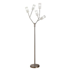 1502202669919d381b2ab.jpeg 67 Inch Floor Lamp, Modern Globe Glass Shade, Round Metal Base, Nickel