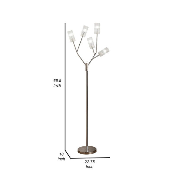 1502202669919d4438a0c.jpeg 67 Inch Floor Lamp, Modern Globe Glass Shade, Round Metal Base, Nickel
