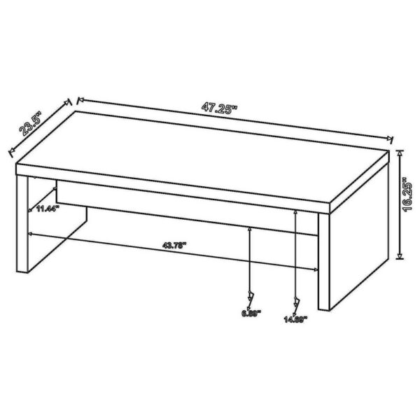 Nette 47 Inch Coffee Table with Rough Hewn Saw Marks, Wood, Natural Brown
