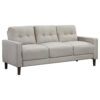 1502202669919dc165a32.jpeg Bow 77 Inch Sofa, Grid Tufted Back, Track Arms, Self Welt Trim, Beige