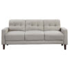 1502202669919dc4c7b6f.jpeg Bow 77 Inch Sofa, Grid Tufted Back, Track Arms, Self Welt Trim, Beige