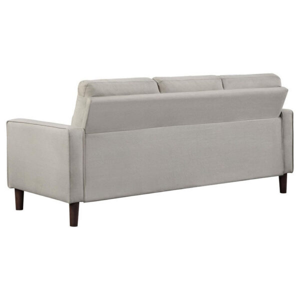 1502202669919dc9667e3.jpeg Bow 77 Inch Sofa, Grid Tufted Back, Track Arms, Self Welt Trim, Beige