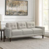 1502202669919dce19958.jpeg Bow 77 Inch Sofa, Grid Tufted Back, Track Arms, Self Welt Trim, Beige